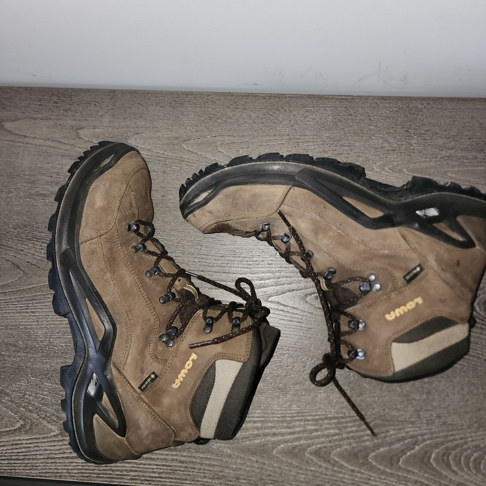 Lowa Renegade GTX Mid Hiking Boots Mens 13 Brown Gore-Tex Waterproof Vibram